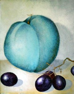 Blue Peach, painting by Sibyl MacKenzie